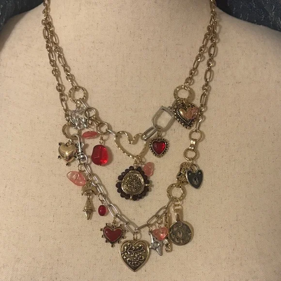 Free People Maxamillion Charm Necklace- Holiday Girl - Picture 2 of 4